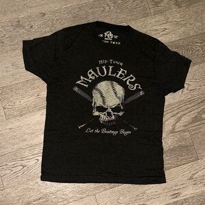 108 Stitches Grey/Black Short Sleeve Tee Shirt Size M